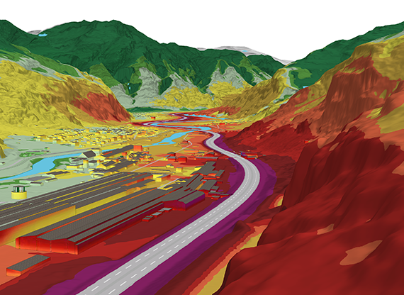 sonROAD18 Strassenlärm GIS Visualisierung